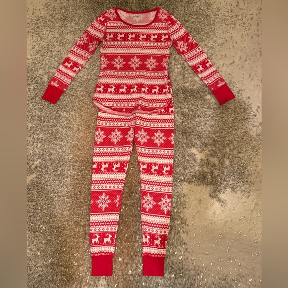 Old navy Red and White Patterned pajama set size s - Picture 6 of 16